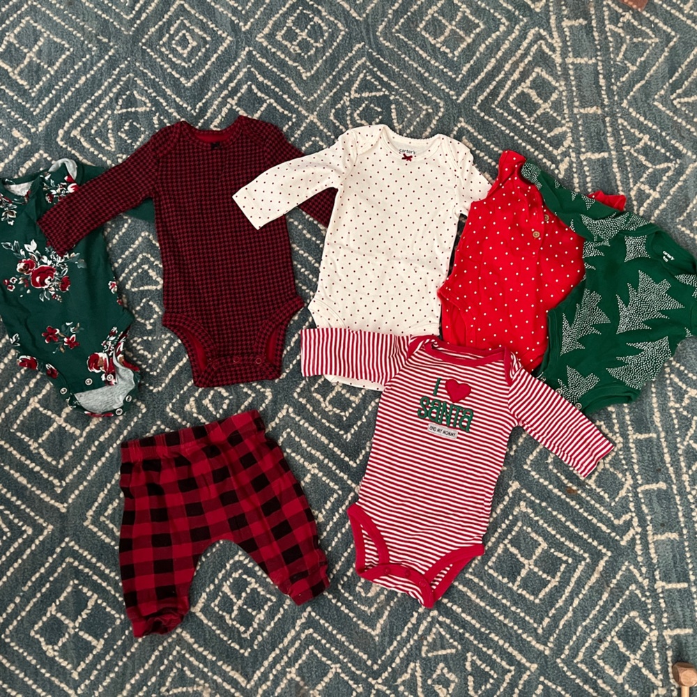 Assorted Baby Onesies and Pants Set
